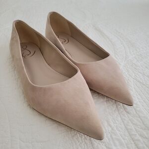 Sam Edelman Nude Suede Leather Flats